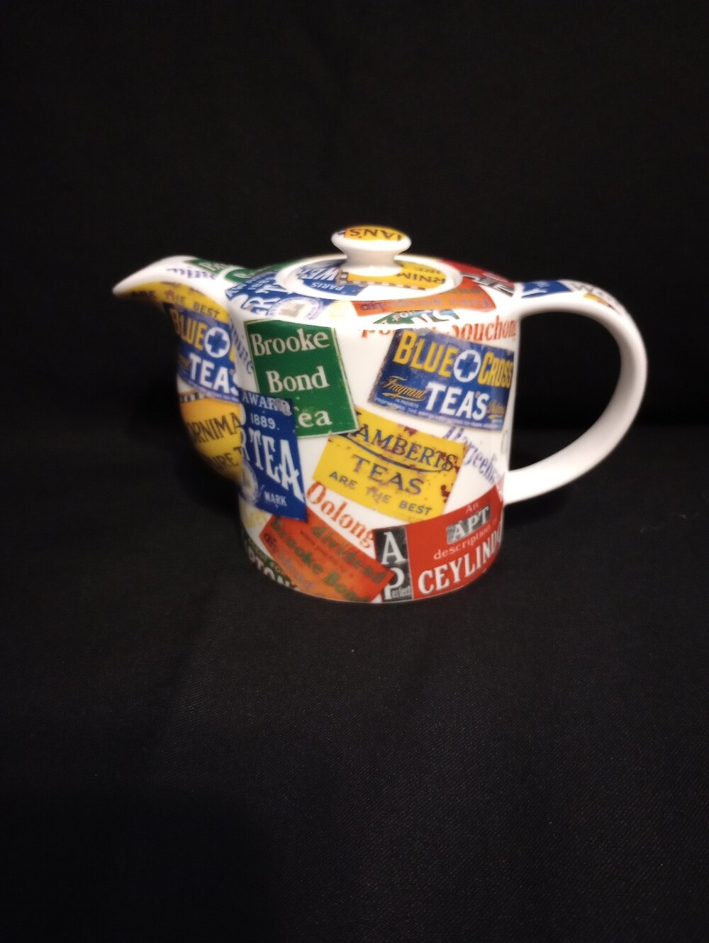 Paul Cardew World Tea 2008 Ceramic Teapot Featuring International Tea Labels